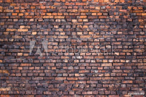 Picture of Old brick wall grunge texture for background urban style